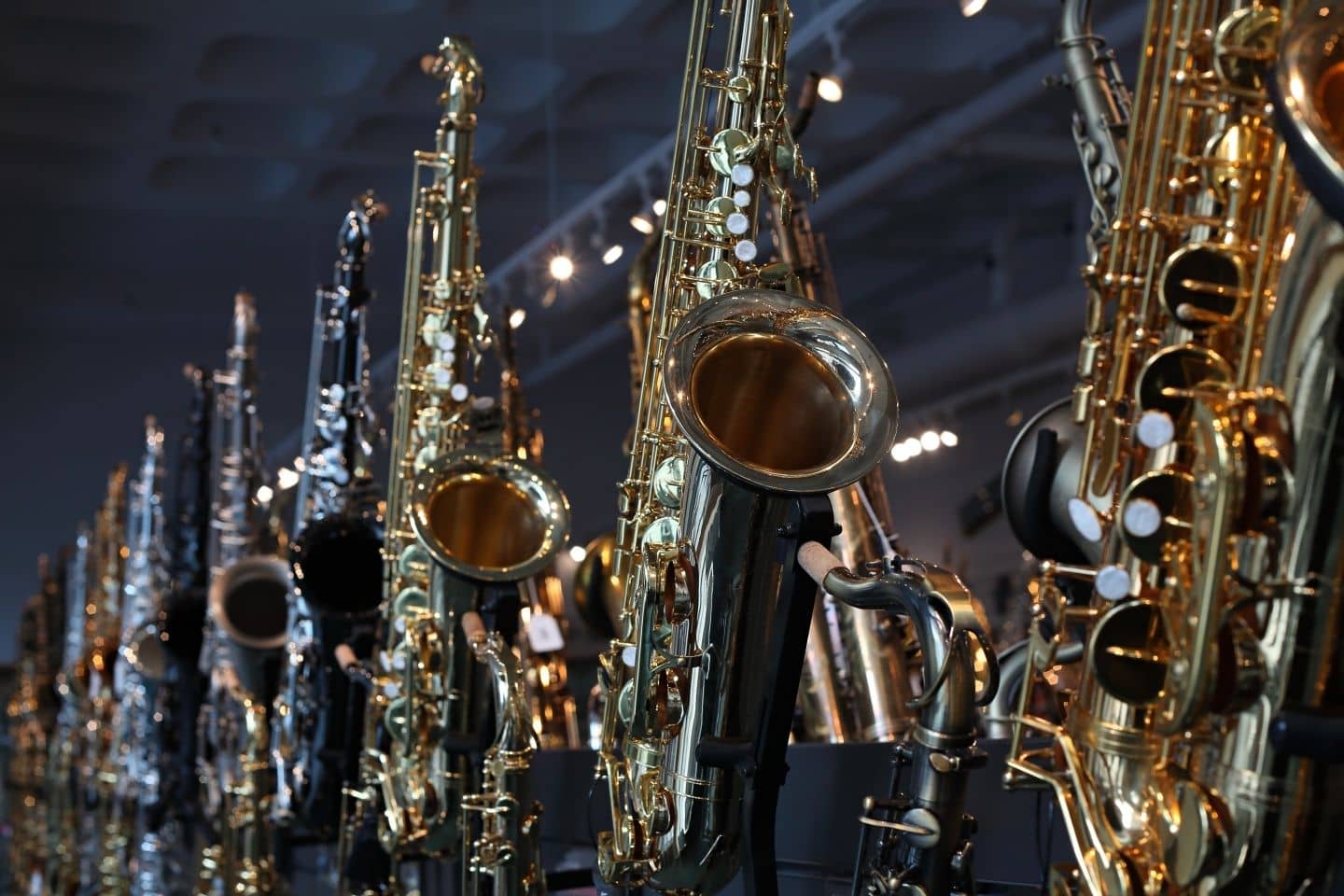 Saxophones d'occasion en exposition